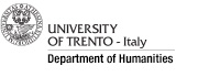 University of Trento, Department of Humanities