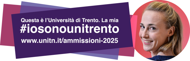 visual campagna ammissioni #iosonounitrento, volto di ragazza sorridente