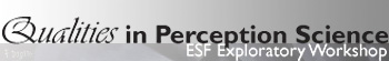 Qualities in Perception Science - ESF Exploratory Workshop