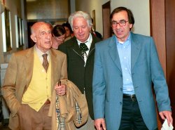 Da sinistra: Gillo Dorfles, Roberto Togni e Fabrizio Cambi