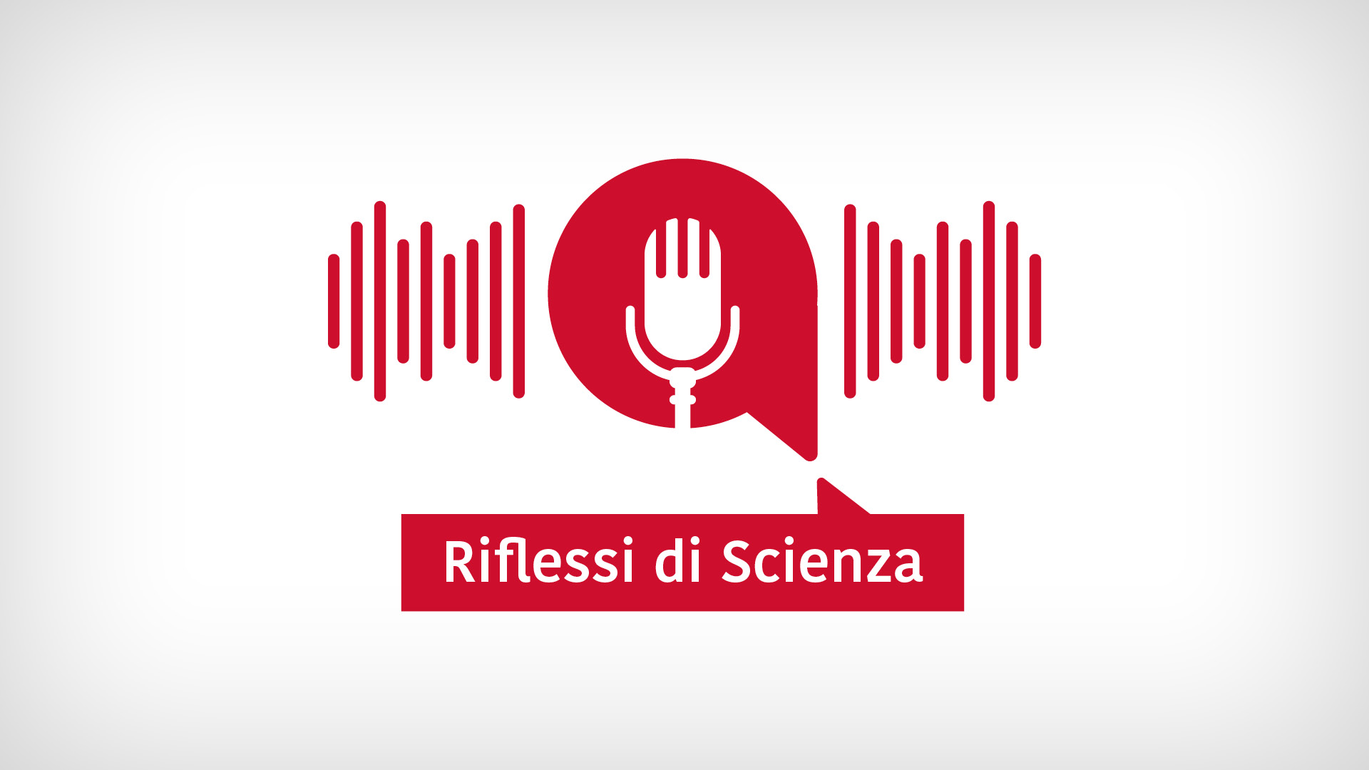 Riflessi di Scienza tratto grafico con microfono onde sonore e thought balloon stilizzati