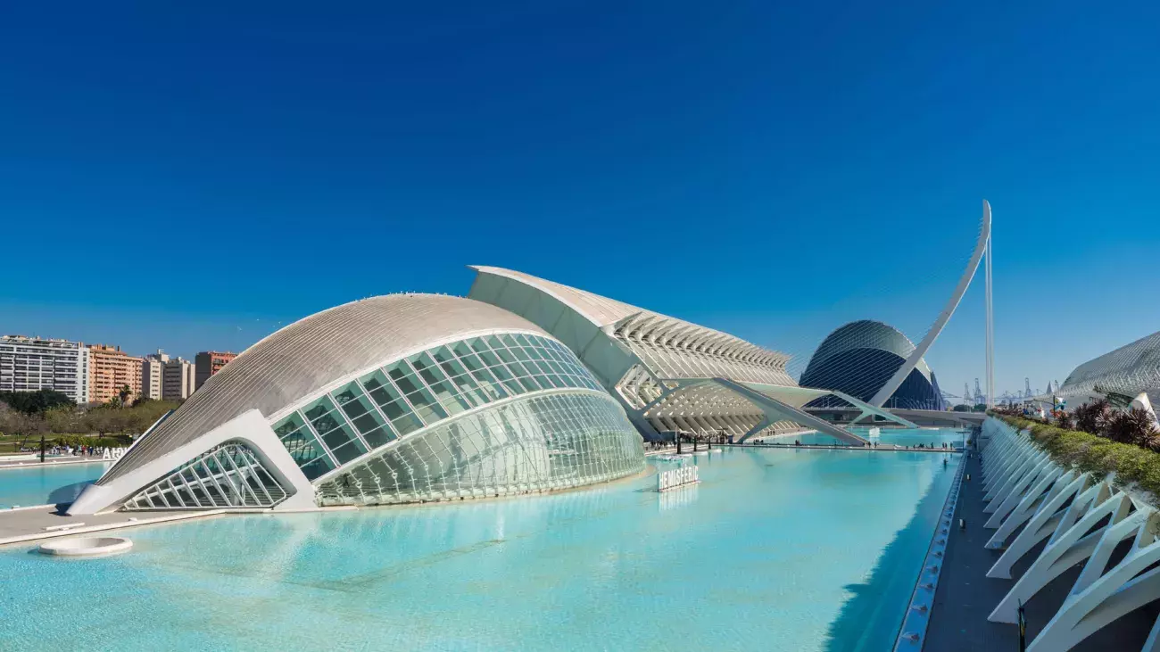 City of Arts and Sciences by Santiago Calatrava in Valencia, Spain