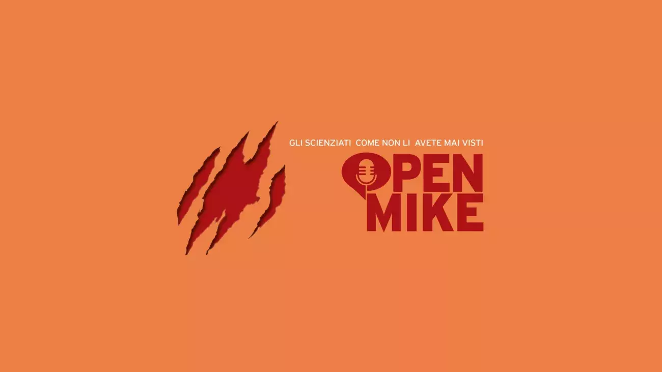 logo open mike con slogan: gli scienziati come non li avete mai visti