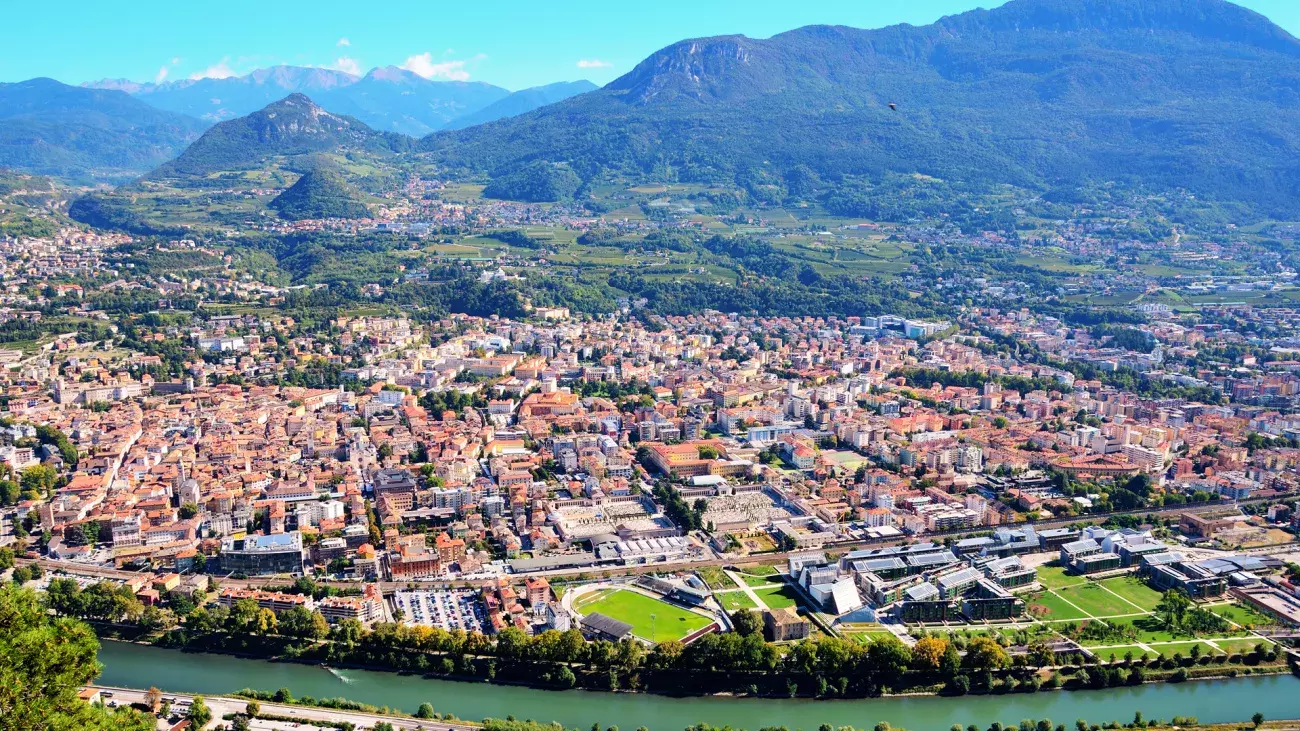 Trento vista dall'alto