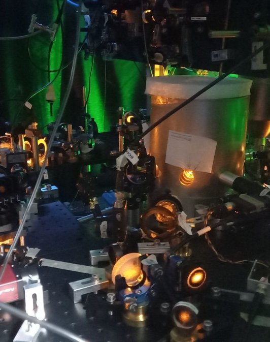 Apparato sperimentale in laboratorio (ph. Riccardo Cominotti)